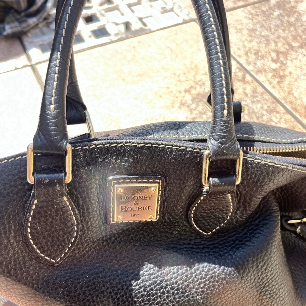 Dooney & Bourke Black GENUINE Pebbled Leather Dillen Women's Bag - Picture 14 of 16